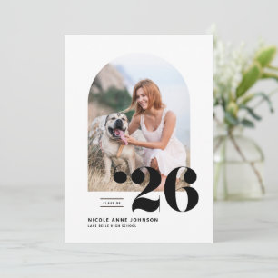 Schwarze Klasse des Arch-Foto-Abschlusses 2025 Einladung