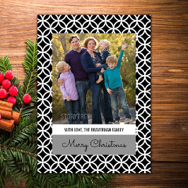 Schwarze Klasse Diamond Foto Flat Card Feiertagskarte