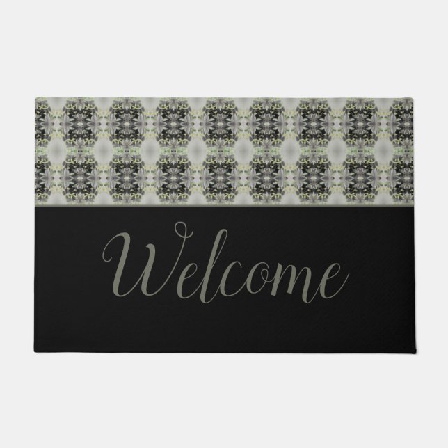Schwarze Klasse Gemustert Fußmatte (Vorderseite)