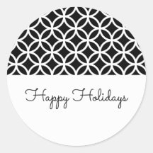 Schwarze, klassische Diamant Urlaubskleber