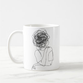 schwarze klassische emotionale chaotische menschli kaffeetasse