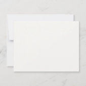 Schwarze klassische Notizkarte mit Pfotenabdruck Einladung (Rückseite)