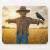 Schwarze Klaue auf einer Vogelscheuche Mousepad (Vorne)