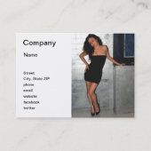 Schwarze Kleiderfrau Visitenkarte (Vorderseite)