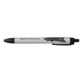 Schwarze kleine Miezekatze Kugelschreiber (Unterseite)