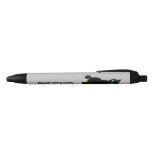 Schwarze kleine Miezekatze Kugelschreiber (Oberseite)