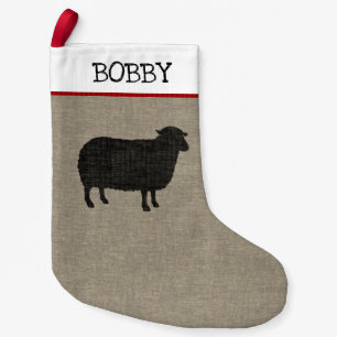 Schwarze Kleiner Weihnachtsstrumpf