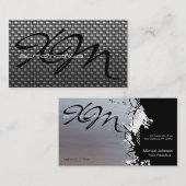 Schwarze Kohlenstoff-Faser gemasert Visitenkarte (Vorne/Hinten)