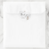 Schwarze Kokette Minimalistische Elegante 50. Gebu Runder Aufkleber (Tasche)