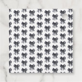 Schwarze Koketten-Schleife Brautparty Geschenkanhänger (Rückseite)