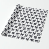 Schwarze Koketten-Schleife Geschenkpapier (Ungerollt)