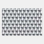 Schwarze Koketten-Schleife Geschenkpapier Set (Vorderseite)