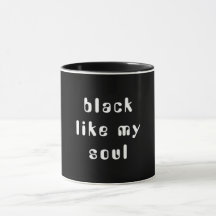 Schwarze kombinierte Tasse mit Typografie