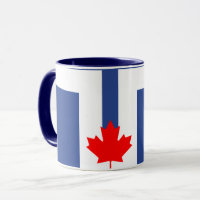 Schwarze Kombitasse mit Flagge von Toronto, Kanada
