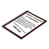 Schwarze Komödien-Archäologen-Serienmörder-Witz Notizblock (Linke Seite)