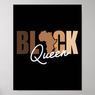 Schwarze Königin Afro Drogen Stolz Melanin Afrikan Poster