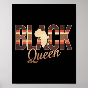 Schwarze Königin Afro Drogen Stolz Melanin Afrikan Poster