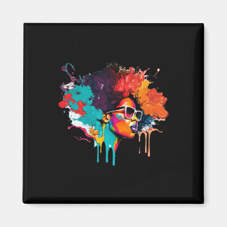 Schwarze Königin Afro Melanin triefende Kunstliebh Magnet