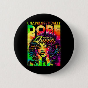 Schwarze Königin Afro Unverblümt Drogen Melanin Mä Button