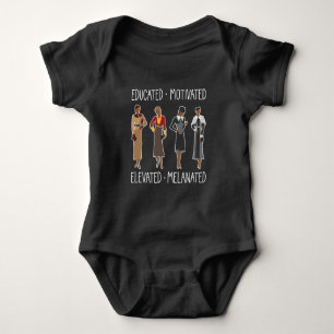 Schwarze Königin erzogen motivierte Afroamerikane Baby Strampler
