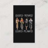 Schwarze Königin erzogen motivierte Afroamerikaner Visitenkarte (Vorderseite)