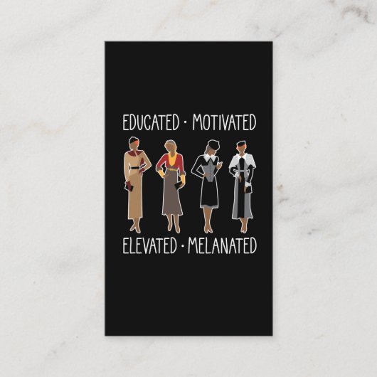 Schwarze Königin erzogen motivierte Afroamerikaner Visitenkarte (Vorderseite)