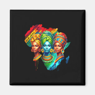 Schwarze Königin Heritage Art Afrikanische Karte S Magnet
