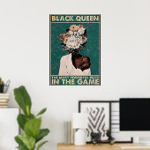 Schwarze Königin im Spiel Poster (Heimbüro)