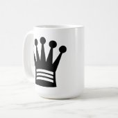Schwarze Königin Kaffeetasse (Vorderseite Links)