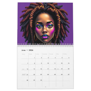 Schwarze Königin Melanin Afrozentrische Schwester  Kalender