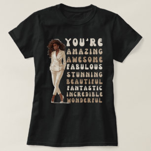 Schwarze Königin Melanin Poppin Mädchen Magie Schw T-Shirt