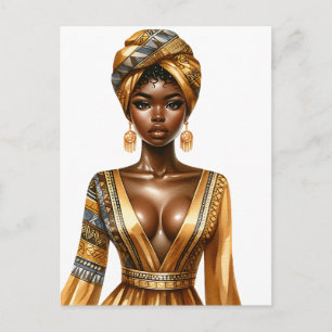 Schwarze Königin melanin Sista Afrikanische Amerik Feiertagspostkarte