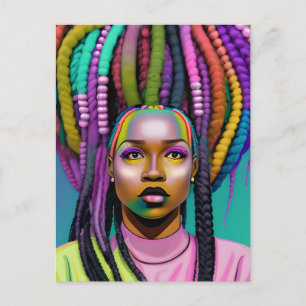 Schwarze Königin melanin Sista Afrikanische Amerik Postkarte