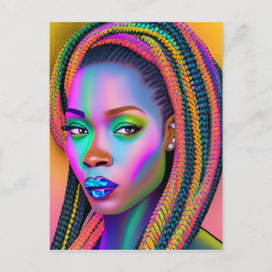 Schwarze Königin Melanin Sista Afrikanische Amerik Postkarte