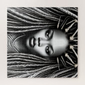 Schwarze Königin melanin Sista Afrikanische Amerik Puzzle (Horizontal)