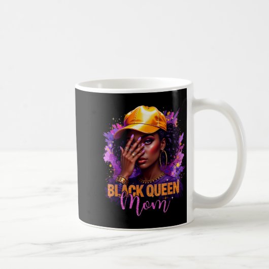 Schwarze Königin Mutter frohen Muttertag afro afri Kaffeetasse (Rechts)