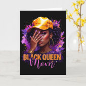 Schwarze Königin Mutter frohen Muttertag afro afri Karte (Gelbe Blume)