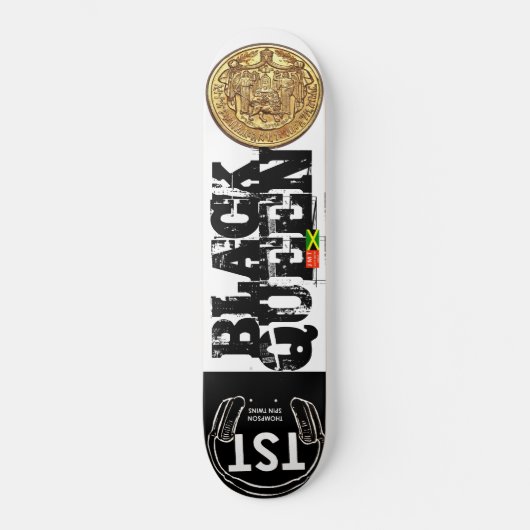SCHWARZE KÖNIGIN Skateboard (Vorderseite)