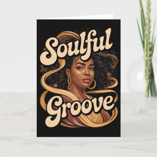 Schwarze Königin Soulful Groove Juneteenth Geschic Karte
