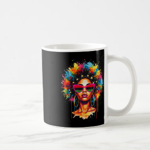 Schwarze Königin tropfendes Afro Melanin Schwarze  Kaffeetasse