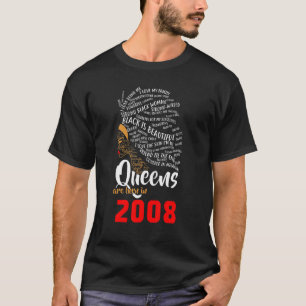 Schwarze Königinnen sind Geboren im Jahr 2008 10. T-Shirt