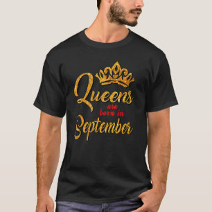 Schwarze Königinnen sind im September Geboren T-Shirt