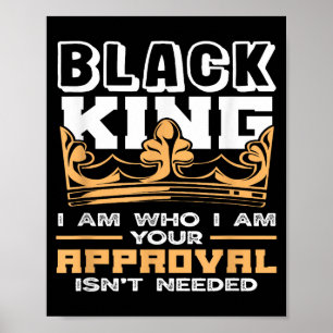 Schwarze Königskrone Ich bin, wer ich bin Schwarze Poster