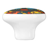 Schwarze Kopf Frau #1 Keramikknauf (Seitenansicht)