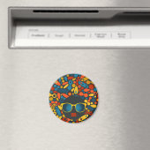 Schwarze Kopf Frau #1 Magnet (In Situ (Geschirrspüler))