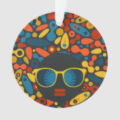 Schwarze Kopf Frau #1 Ornament (Vorderseite)