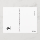 Schwarze Kopfkaike mit Blueberry Postkarte (Rückseite)