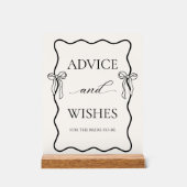 Schwarze Kopplung des Knoten Brautparty Ratschläge Acrylschild (Vorderseite)