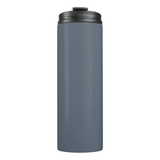 Schwarze Koralle (feste Farbe) Thermosbecher (Vorderseite)
