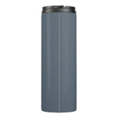 Schwarze Koralle (feste Farbe) Thermosbecher (Rückseite)